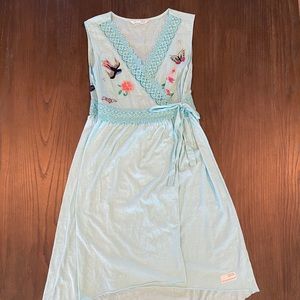 Odd Molly Embroidered Wrap Dress-Med